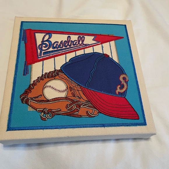 Canvas Baseball Wall Decor Picture Kids Sports - Picture 3 of 4